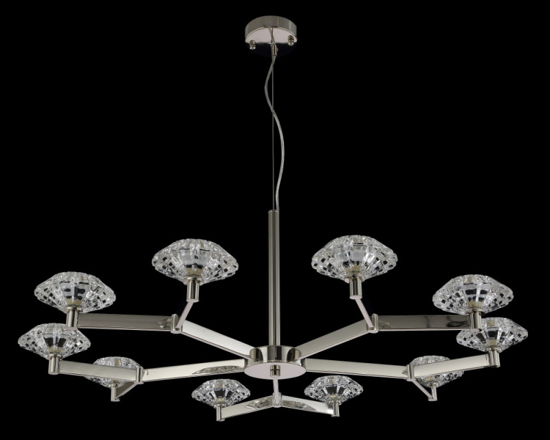 Подвесная люстра Crystal Lux REBECA SP10 NICKEL