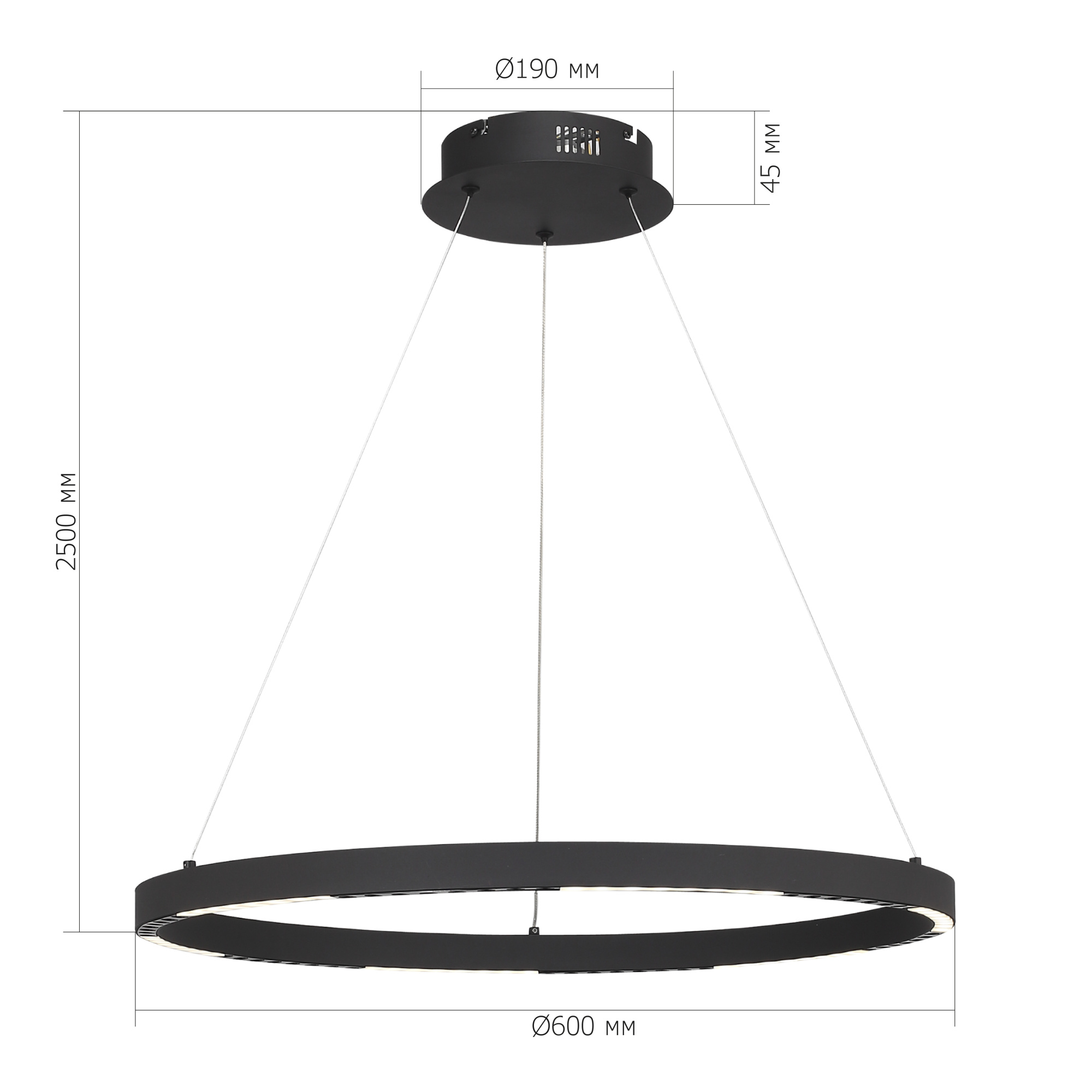 SL6238.433.01 Светильник подвесной ST-Luce черный/черный LED 1*32W 4000K PARILLA