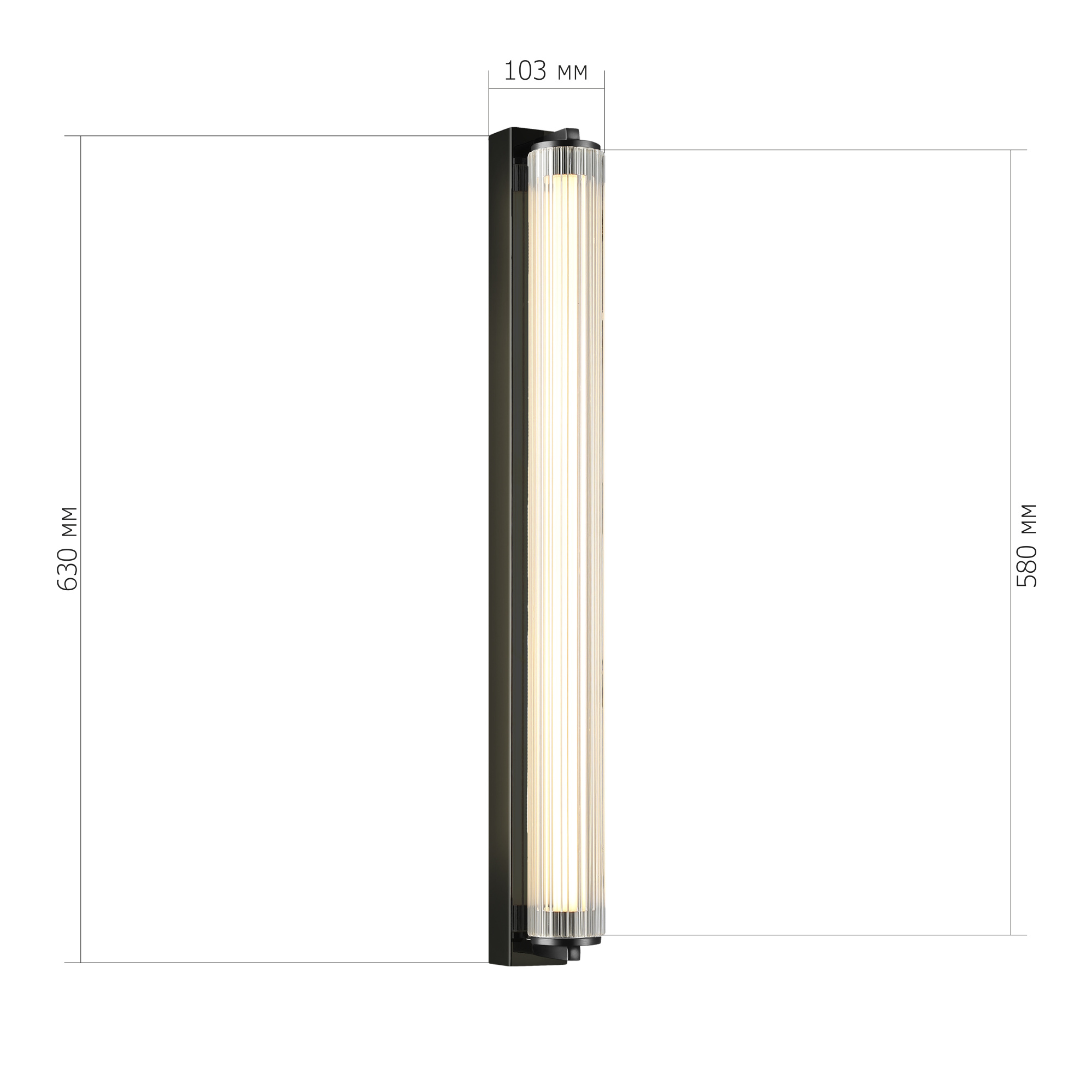 SL6224.411.01 Светильник настенный ST-Luce Черный/Прозрачный LED 1*20W 4000K BAMBOO
