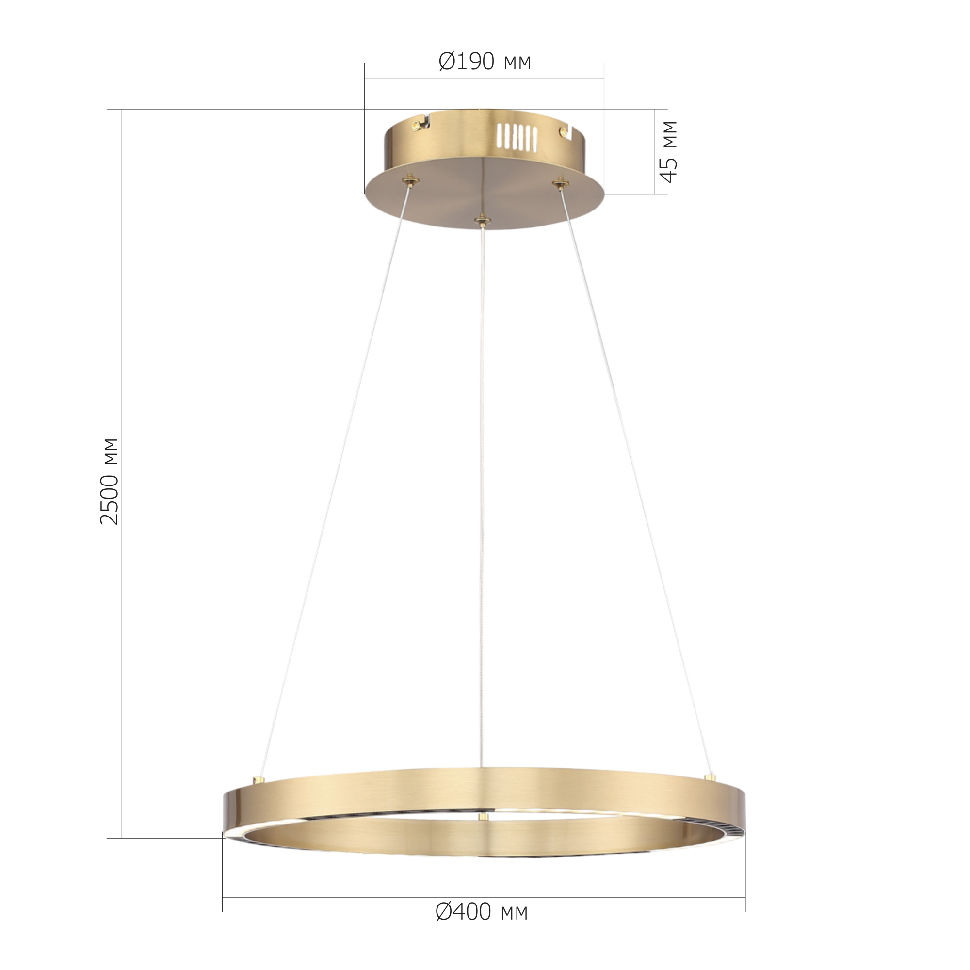 SL6238.323.01 Светильник подвесной ST-Luce латунь/латунь LED 1*25W 4000K PARILLA